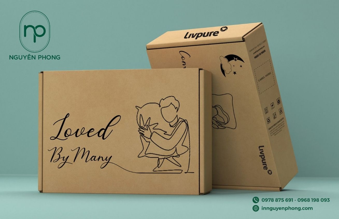 Mẫu hộp giấy đựng gối đơn giản